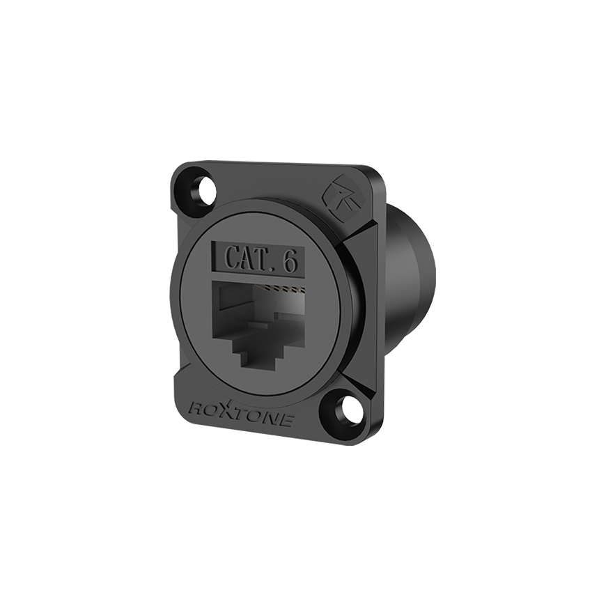 Feed through chassis RJ45 (CAT6) adapter