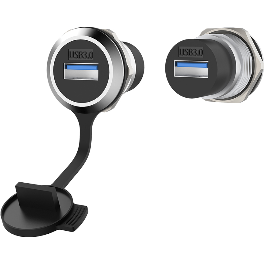 RAU3D24-USB3.0 Female Feed Through Socket