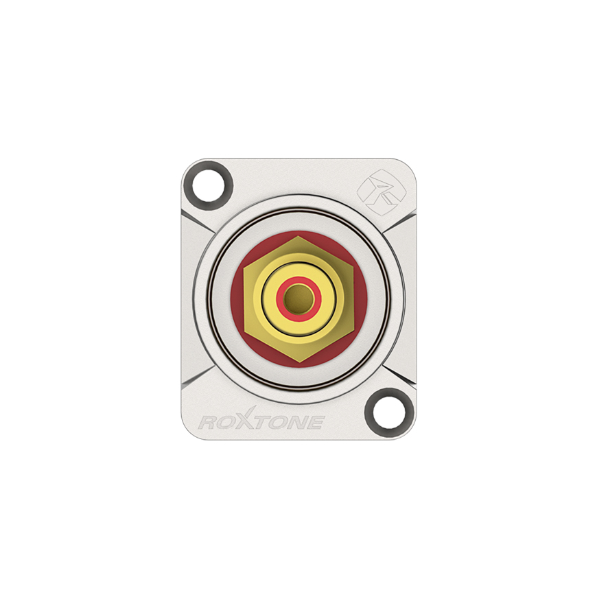 Chassis phono (RCA) socket, Nickel plated housing / Black housing